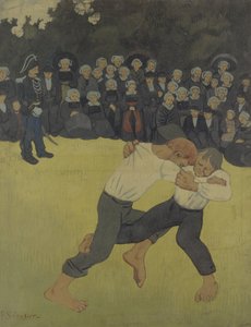 Bretonisches Wrestling, 1890-1891 von Paul Sérusier