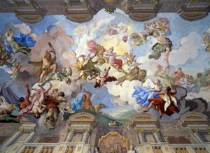 Gemalte Dekorationen in der Abtei Melk