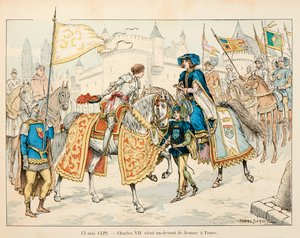 Illustration aus dem Buch "Joan of Arc" von Theodore Cahu, illustriert von Paul De Semant: Am 13. Mai von Paul de Semant