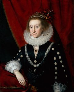 Porträt einer Dame, vermutlich Lucy Harington von Paul van (circle of) Somer