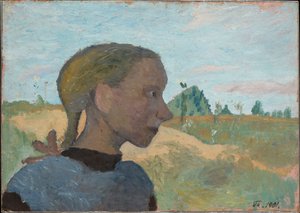 Porträt eines Mädchens von Paula Modersohn-Becker