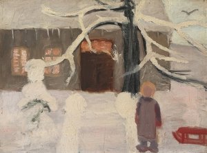 Junge im Schnee