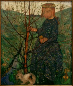 Kind mit Kaninchen von Paula Modersohn Becker