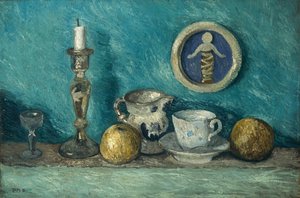 Stillleben mit dem della Robbia Putto, um 1905 von Paula Modersohn Becker