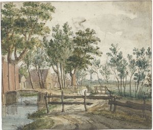 Ländlicher Kanal bei Voorburg