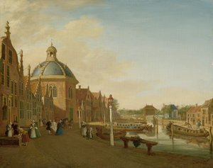 Das Dockbecken im Treidelkanal in Leidschendam von Paulus Constantijn la Fargue