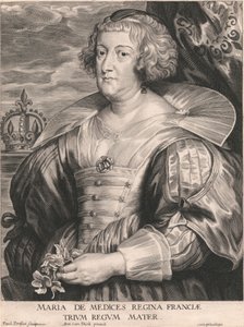 Maria de Medices Regina Franciæ, Mutter der drei Könige von Paulus Pontius