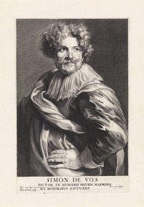 Porträt des Malers Simon de Vos von Paulus Pontius