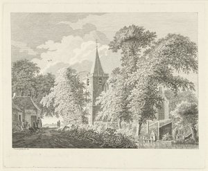 Dorfszene in Maartensdijk, 1753 von Paulus van Liender
