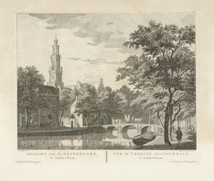 Ansicht der Westerkerk und Westerhal, gesehen von der Keizersgracht von Paulus van Liender