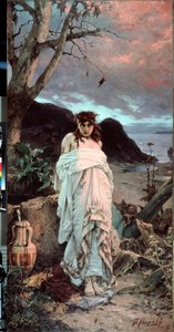 ""Medusa"" Darstellung einer der Gorgonen mit hypnotischem Blick - Gemälde von Pavel Alexandrovich Svedomsky (1849-1904) 1882 Staatliche Tretjakow-Galerie, Moskau