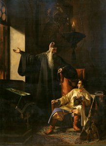 Iwan der Schreckliche und der Priester Silvester während des Brandes von Moskau 1547