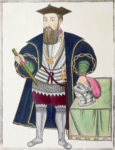Porträt von Vasco da Gama von Pedro Barretto de Resende