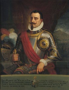 Porträt von Pedro de Valdivia, 1874