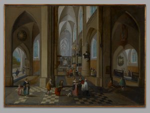 Innenraum einer gotischen Kirche von Peeter Neeffs the Elder