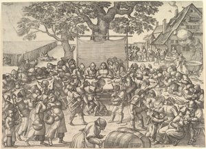 Bauernhochzeit, 1560 von Peeter van der Borcht