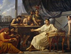 Julius Caesar diktiert Kommentare