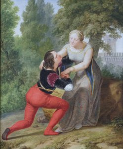 Orombello und Beatrice di Tenda im Schloss von Binasco von Pelagio Palagi