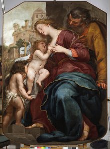 Die Heilige Familie mit Johannes dem Täufer von Pellegrino Piola