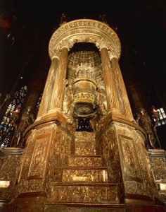 Italien, Lombardei, Mailand, Kathedraleninneres, Ziborium von Pellegrino Tibaldi, bekannt als "il Pellegrini"
