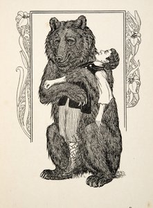 Der Bär und das Kind, aus Hundert Anekdoten über Tiere, veröffentlicht 1924