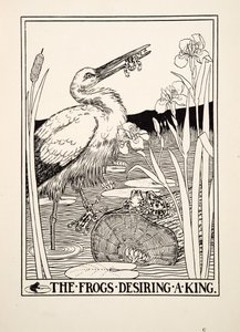 Die Frösche, die einen König wollten, aus Hundert Fabeln von Äsop, veröffentlicht 1903