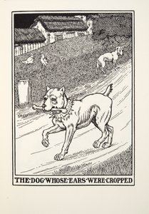 Der Hund mit den gestutzten Ohren, aus Fontaine Fabeln, veröffentlicht 1905