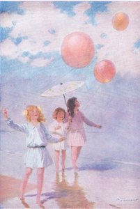 Planschen im Sonnenschein, Illustration aus My Magazine von Percy Tarrant