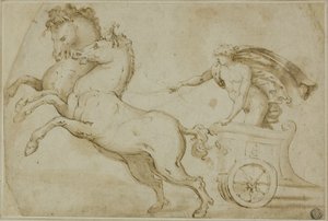 Apollo fährt den Sonnenwagen von Perino del Vaga
