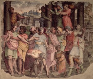 Tarquinius der Stolze gründet den Tempel des Jupiter auf dem Kapitol, ca. 1525