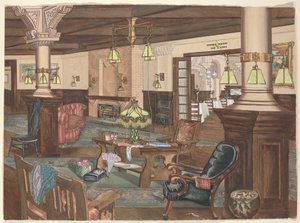 Lobby des Hollywood Hotels, 1902