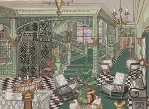 Melrose Hotel Lobby, 1880, ca. 1947