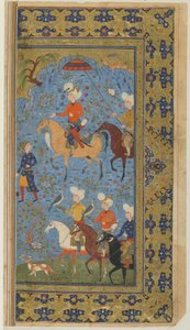 Eine königliche Jagd aus einem Shahnama (Buch der Könige) von Firdawsi, um 1590-1600 von Persian School