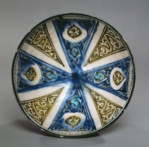 Schale, aus Kashan, Iran, Seldschukenzeit, spätes 13. Jahrhundert