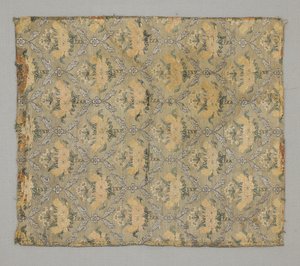 Fragment, florales ogivales Muster