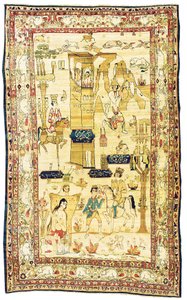 Bildteppich aus Kirman, ca. 1860 von Persian School