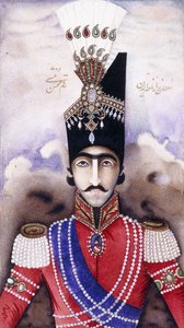 Porträt von Nasir-ud-Din Shah Qajar