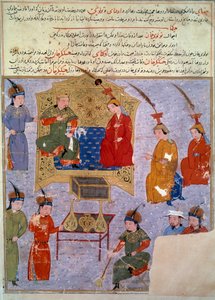 Darstellung von Houlagou Khan (1217-1265), Enkel von Dschingis Khan von Persian School