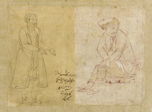 Sitzende Figur, Isfahan, Safawiden-Dynastie, 1610er Jahre von Persian School