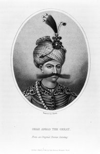Schah Abbas der Große, Druck von C. Heath, 1815 von Persian School