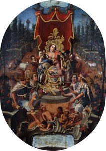 Amerika pflegt spanische Adelsjungen, ca. 1770
