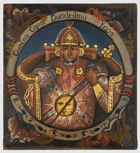 Huayna Capac, 12. Inka-König, Cuzco-Schule, Mitte des 18. Jahrhunderts