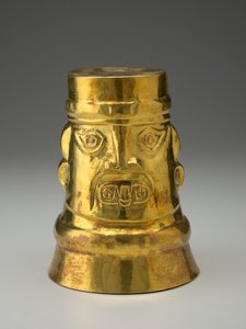 Kero (zeremonielles Trinkgefäß), ca. 1000-1476 (Goldlegierung)