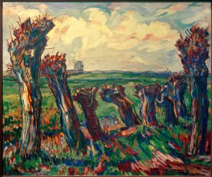 Landschaft mit Weiden von Peter August Böckstiegel