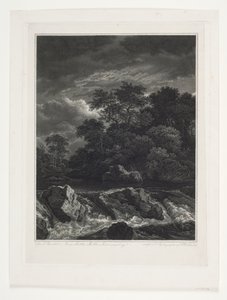 Landschaft mit Wasserfall