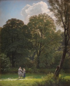 Leinenbleiche in einer Lichtung