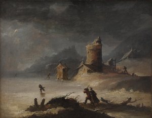 Landschaft mit Schlittschuhläufern von Peter Cramer