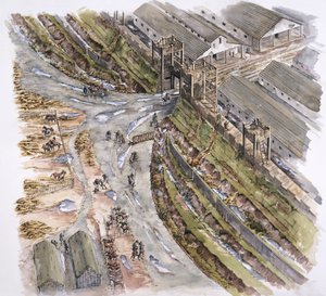 Römisches Fort Ribchester, Lancashire, 60-70 n. Chr., 1996 von Peter Dunn