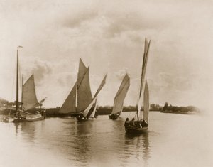 Ein Segelwettbewerb in Horning, Leben und Landschaft auf den Norfolk Broads, 1885