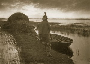 Sumpfmann auf dem Weg, um Schilf zu schneiden, ca. 1886 von Peter Emerson und Thomas Goodall